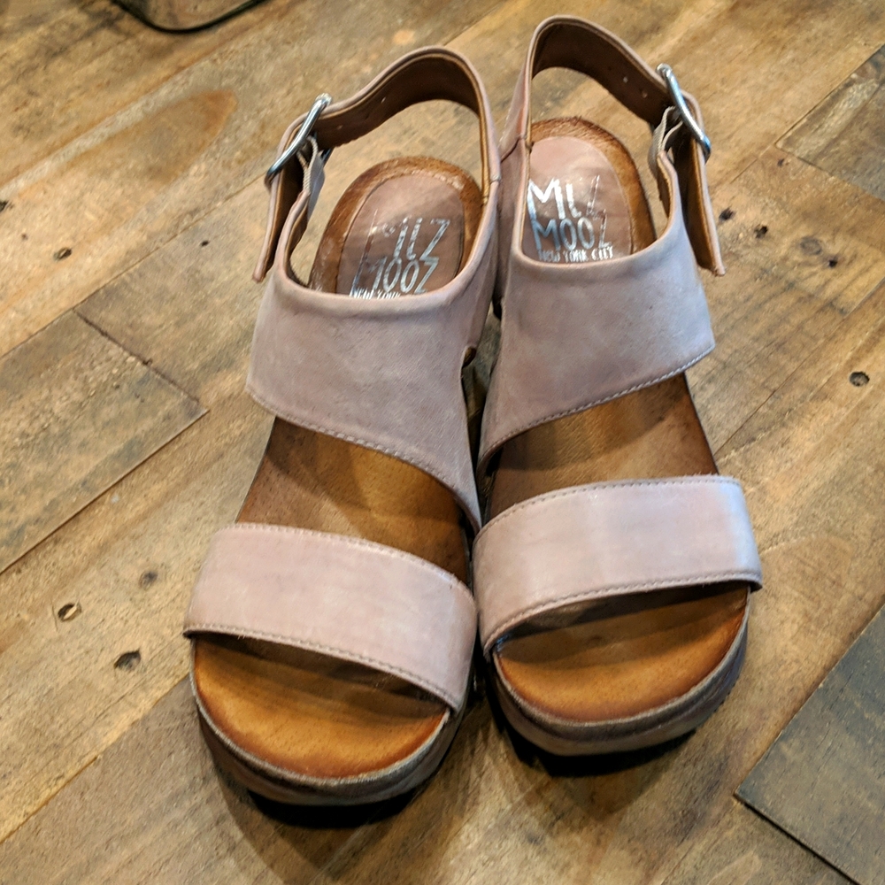 Miz Mooz Dusty Pink Wedge sandals
